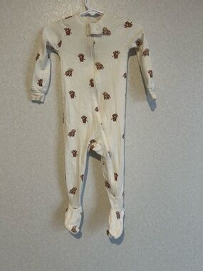 NWOT Baby Girl Or Boy Members Mark Highland Cow Footie PJs With Zip Up